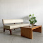 イデー IDEE ソリッドベンチ SOLID BENCH 2人掛けソファ 長椅子 W150cm ビニールレザー クリーム系 アッシュ材フレーム 受注生産品 定価￥199,900-以上 〓