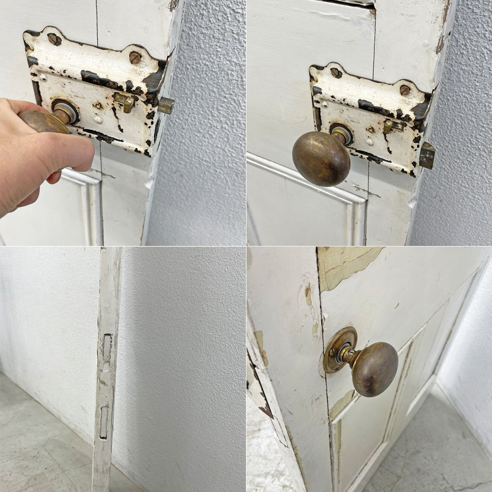UKビンテージ ペインテッド ドア Vintage Peinted Door シャビーシック アパートメントドア 建具 レトロ 英国アンティーク  〓