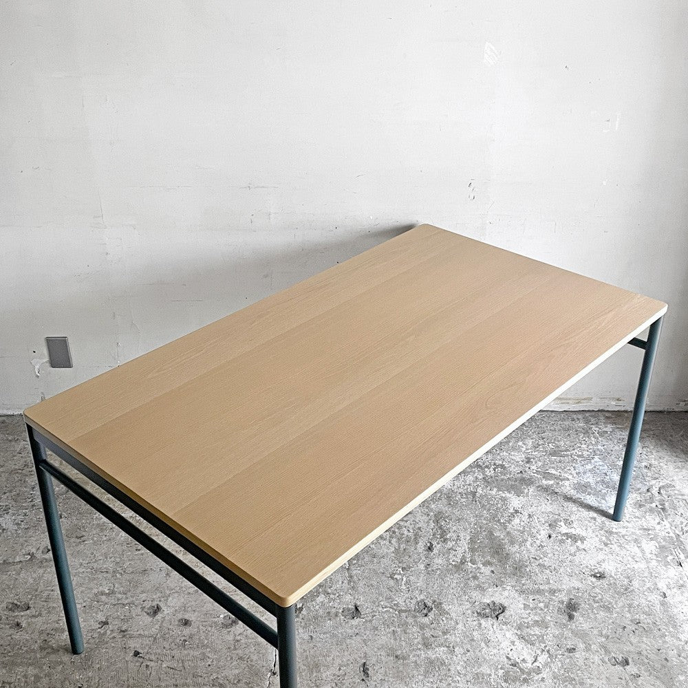 マスターウォール MASTERWAL レ・フォルメ Les Formes ブルエ BLEUET ダイニングテーブル ウッドトップ スチールレッグ w140cm 佐々木章行 美品 ■