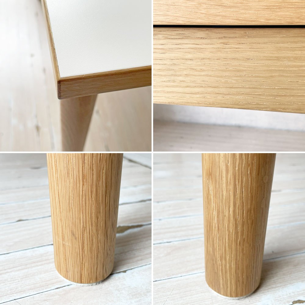 イデー IDEE スティルト テーブル STILT TABLE 1000 ホワイト デスク メラミン×オーク材 マリナ・ボーティエ Marina Bautier 定価 \69,900- 美品 ★