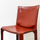 カッシーナ Cassina キャブチェア 412 CAB CHAIR アームレス 最高級本革 赤茶 マリオ・ベリーニ MoMA 永久展示品 イタリアモダン B ●