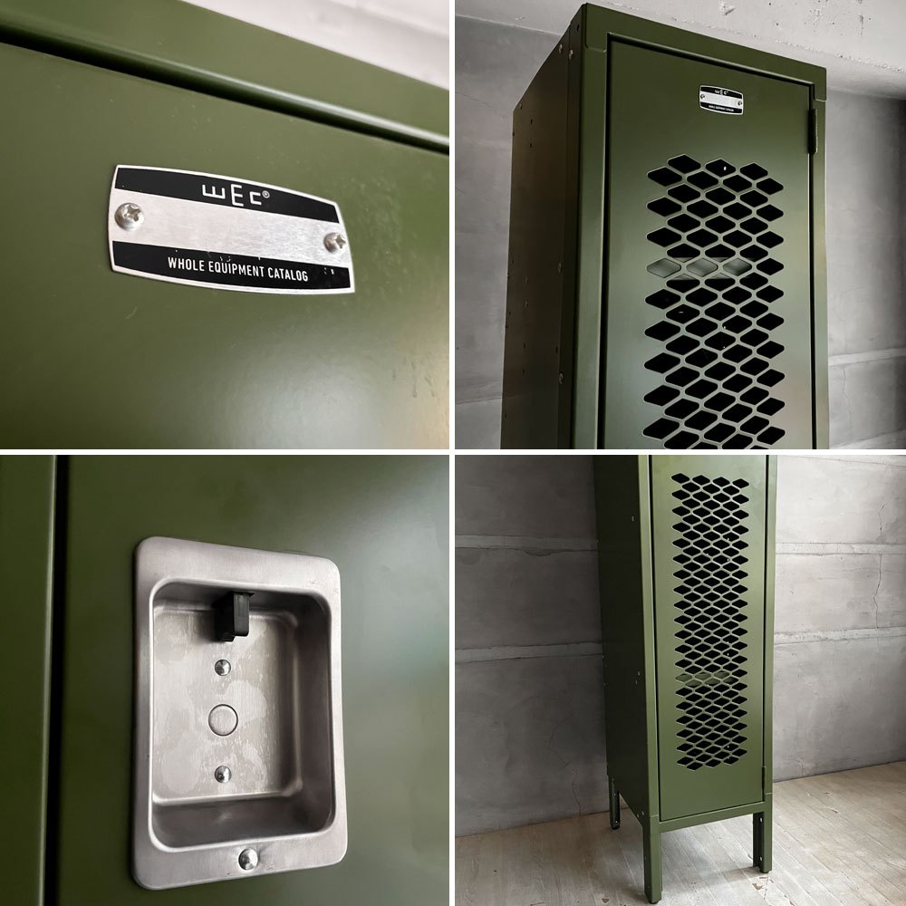 WHOLE EQUIPMENT CATALOG ジェネラルスチールロッカー シングル カーキ スチールキャビネット インダストリアル 店舗什器 廃番 ♪