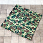 アベイシングエイプ A BATHING APE ラグ ABC CAMO RUG 100×100 カモ柄 ポリエステル ストリート 美品 ◇