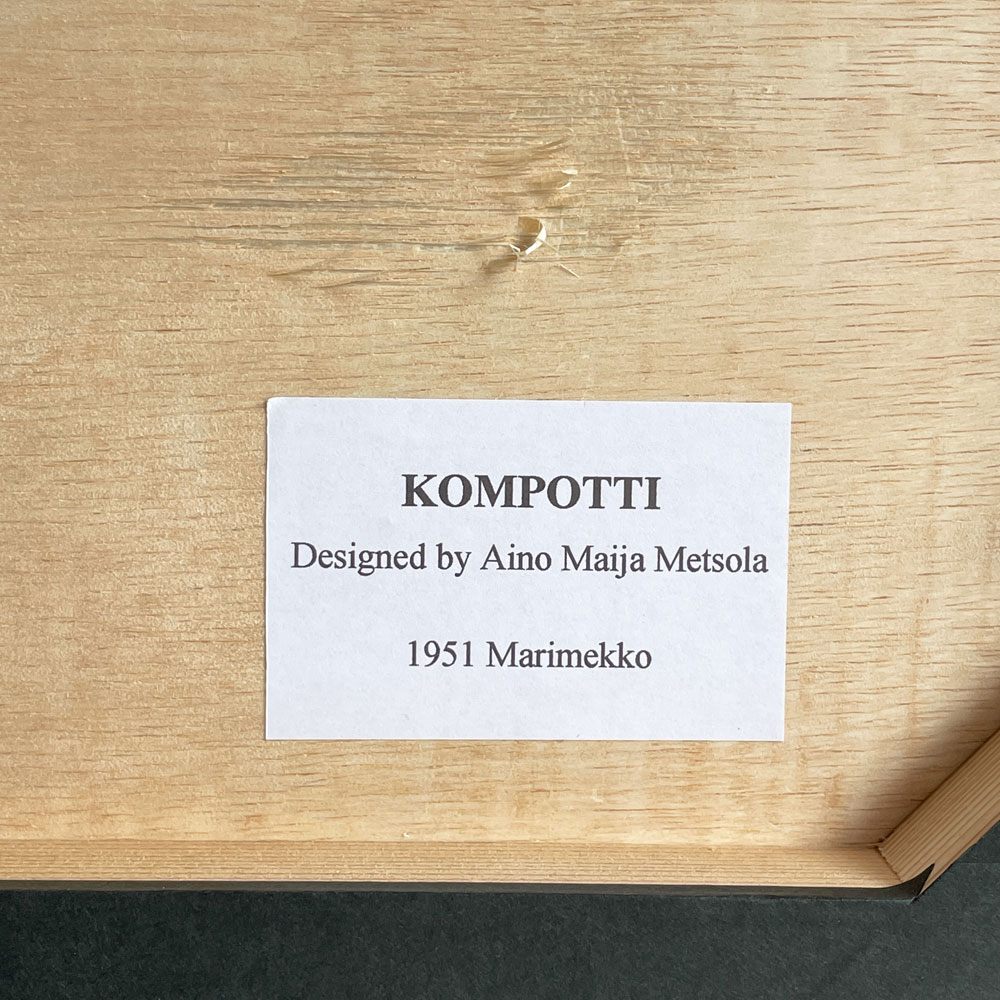 マリメッコ marimekko コンポッティ Kompotti ファブリックパネル スクエア 120×45 アイノ・マイヤ・メッツォラ Aino-Maija Metsola 北欧雑貨 ♪