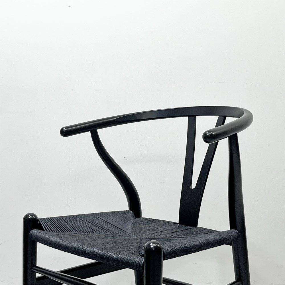 カールハンセン＆サン Carl Hansen & Son CH24 Yチェア 日本仕様サイズ ブラックラッカー×ブラックペーパーコード ハンス・J・ウェグナー ビーチ材 A ●