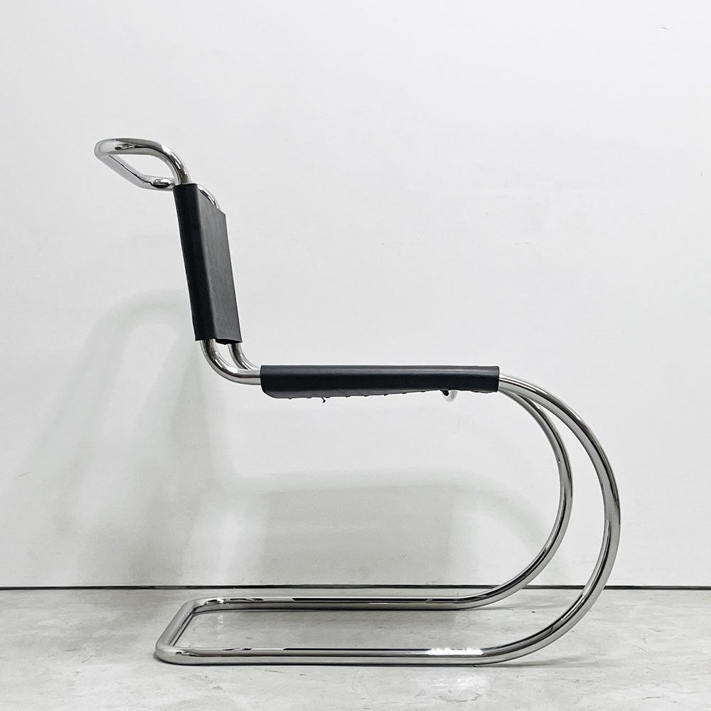 ノル Knoll ミースファンデルローエコレクション Mies van der Rohe Collection  MRサイドチェア MR SIDECHAIR カンチレバーチェア カウハイド 本革 ●