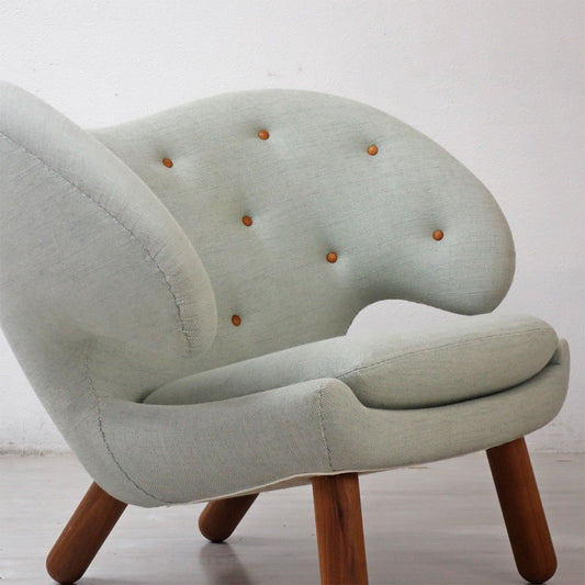 ワンコレクション Onecollection ハウス・オブ・フィンユール House of Finn Juhl ペリカンチェア Pelican Chair ライトブルーグリーン ボタン付 ●