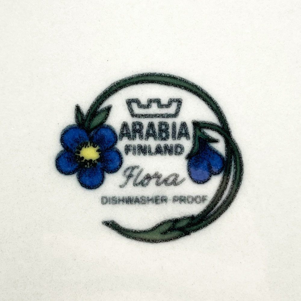 アラビア ARABIA フローラ Flora プレート 20cm エステリ・トムラ ビンテージ フィンランド 北欧食器 ●