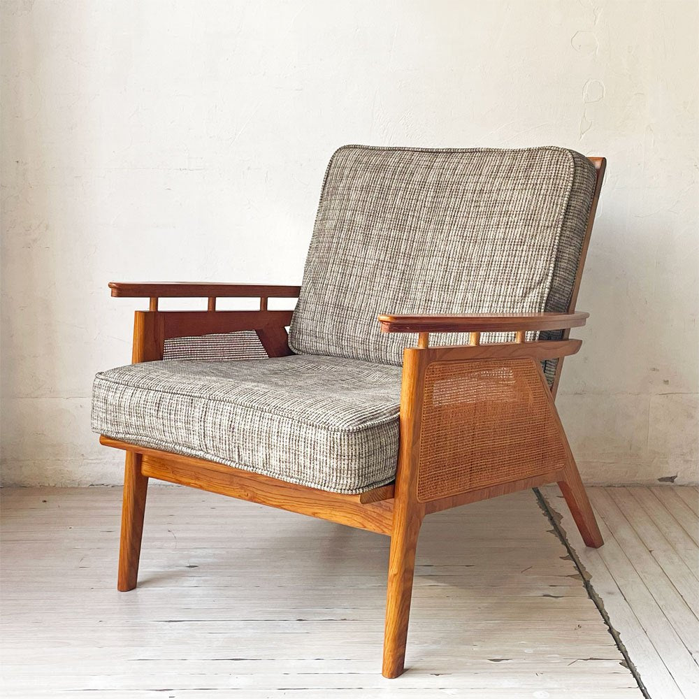 アクメファニチャー ACME Furniture ウィッカー WICKER ラウンジチェア 1Pソファ ハックベリー ラタン グレー USビンテージスタイル 定価83,600円 ★