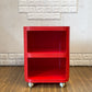 カルテル Kartell コンポニビリスクエアエレメント ロータイプ2段+キャスター付き レッド アンナ・カステッリ・フェリエーリ ビンテージ イタリアモダン ◎