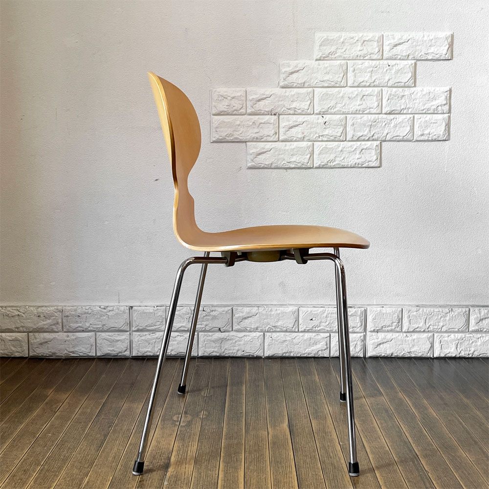 フリッツハンセン Fritz Hansen 3101 アリンコチェア アントチェア 4本脚 ナチュラルビーチ ラッカー仕上げ フェルトグライズ アルネ・ヤコブセン A ◎
