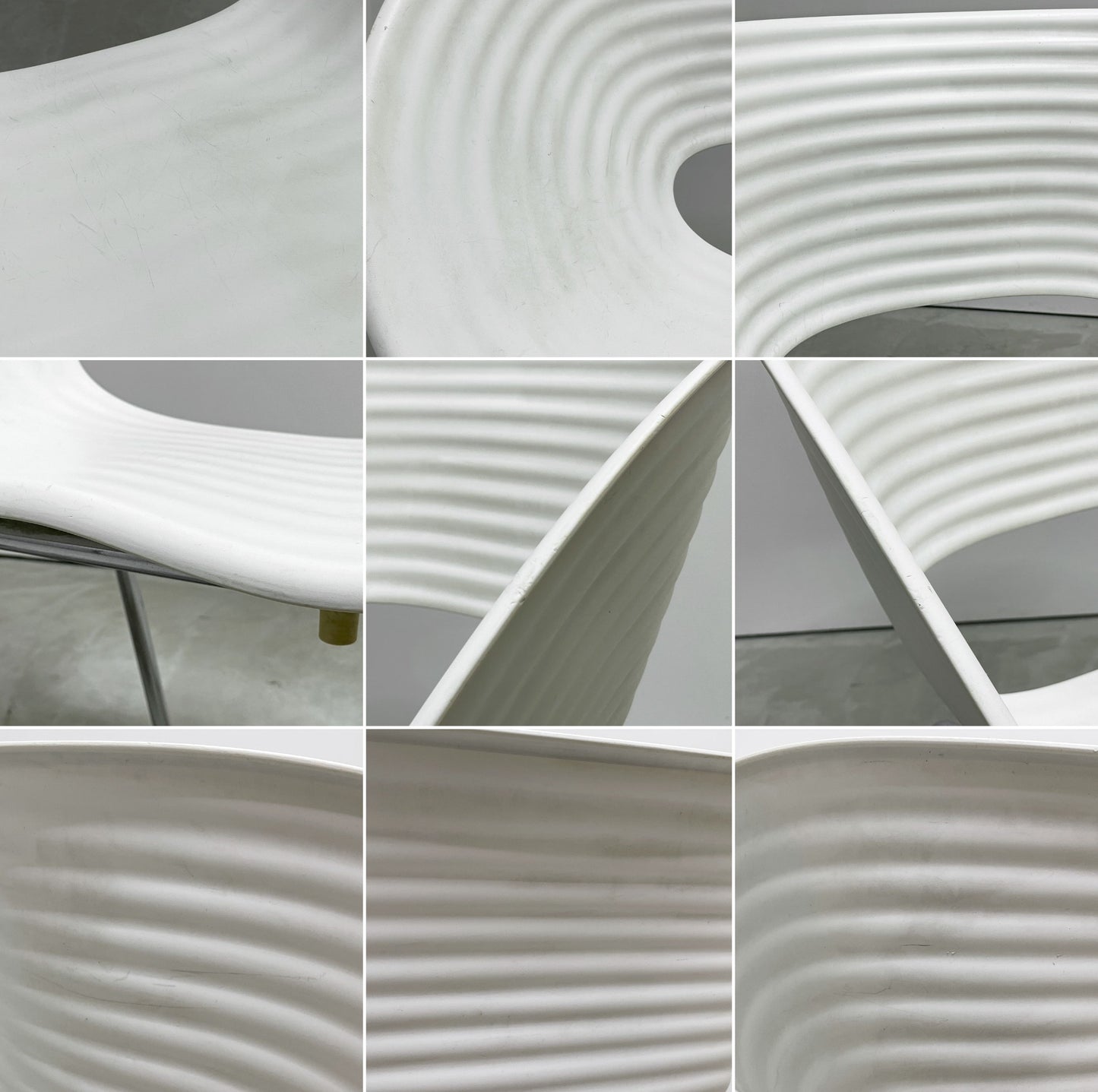 ヴィトラ vitra トムバックチェア Tom Vac ダイニングチェア スタッキングチェア ロン・アラッド ホワイト モダンデザイン 現状品 B ●