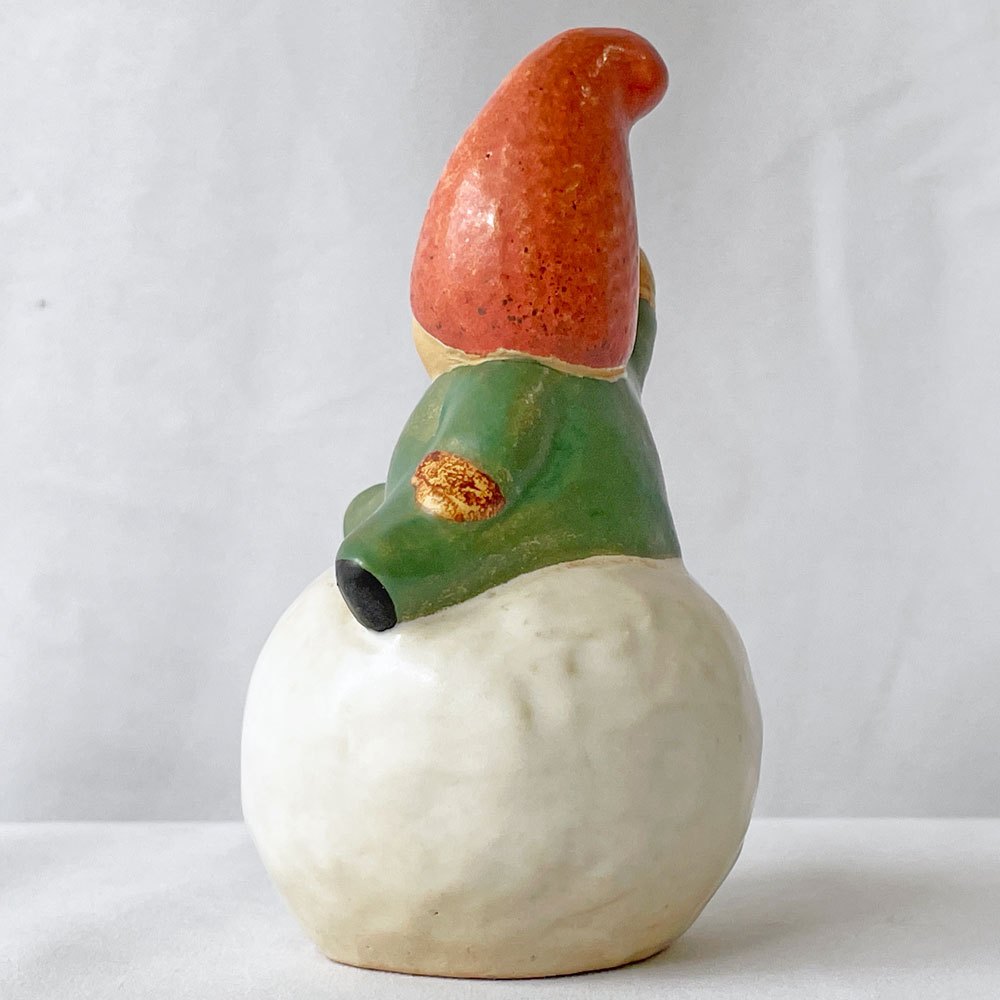 グスタフスベリ GUSTAVSBERG リサラーソン Lisa Larson トムテウィズスノーボール Tomte with Snoeball サンタオブジェ スウェーデン 北欧雑貨 ◇