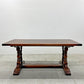 ロイズ・アンティークス Lloyd's Antiques リプロダクションシリーズ ビッグオークダイニングテーブル ツインピラー オーク無垢材 英国家具 〓