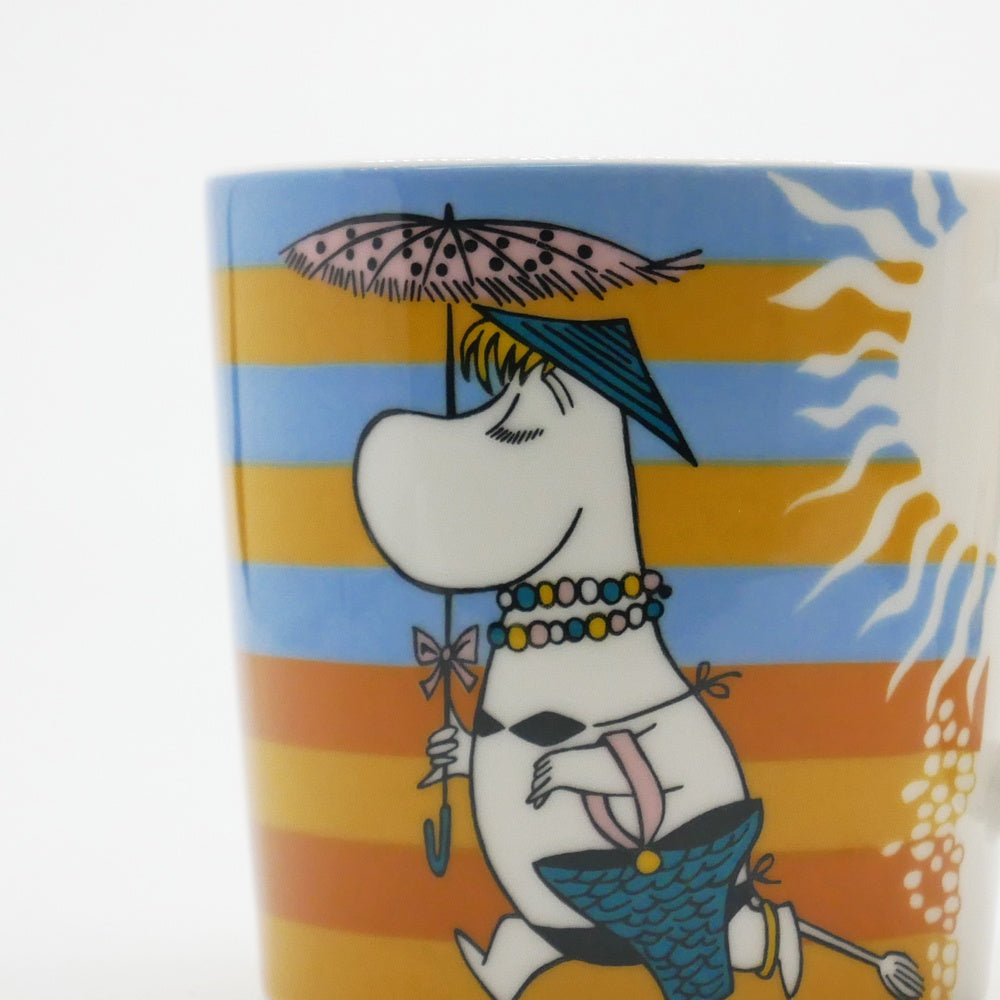 アラビア ARABIA ムーミンマグ MOOMIN オンザビーチ 2008年 夏限定 フィンランド 北欧食器 箱付き ●