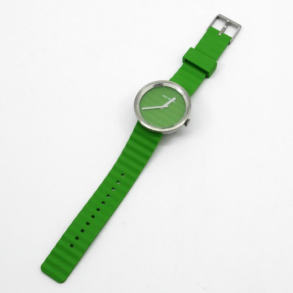 イッセイミヤケウォッチ ISSEY MIYAKE WATCH プリーズ PLEASE 腕時計 SILAAA04 グリーン ジャスパー・モリソン Jasper Morrison 定価￥22,050- ●