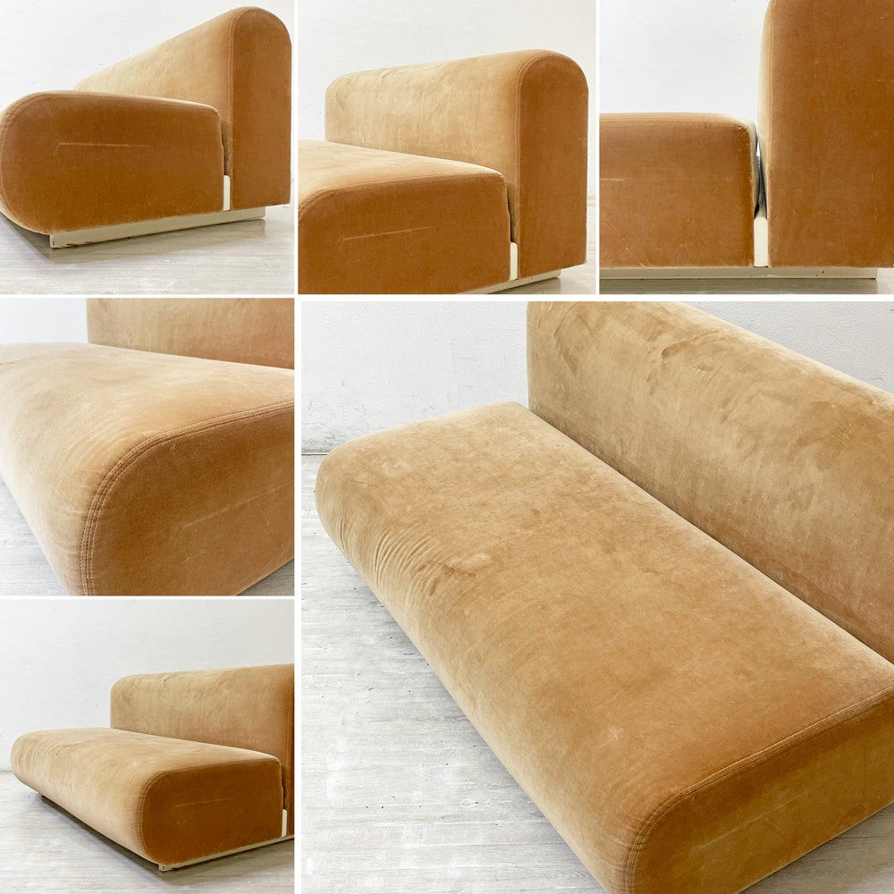ノル Knoll スザンヌソファ Suzanne sofa 2pソファ 2人掛け モケット生地 ライトブラウン 高浜和秀 ●