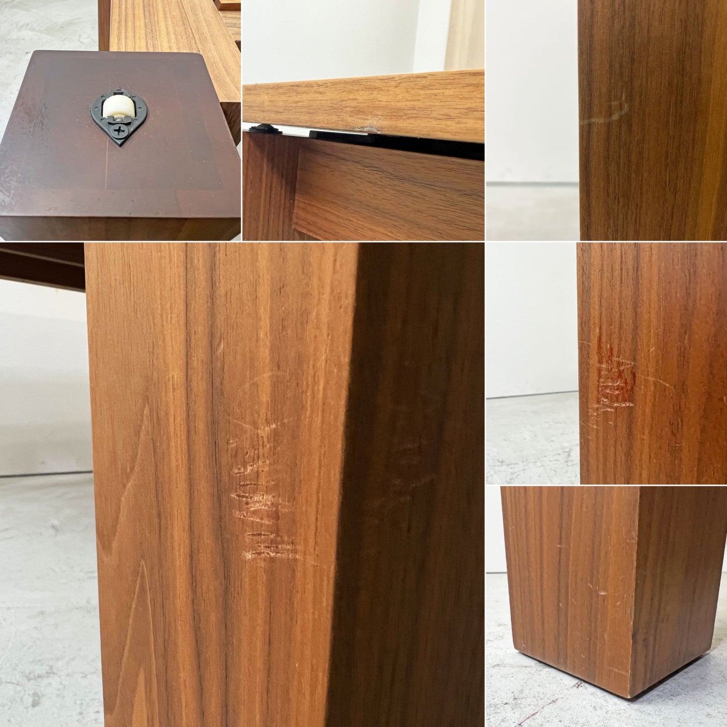 モーダエンカーサ moda en casa アマンド amando 160-220 伸長式 ダイニングテーブル ウォールナット シンプルモダン 廃番 参考定価162,800円 ●