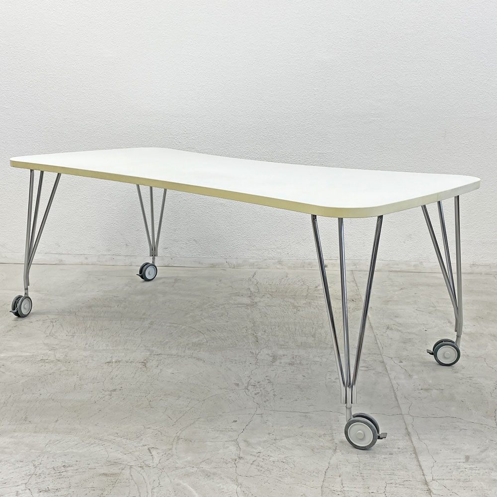 カルテル Kartell マックステーブル MAX TABLE ホワイト ミーティングテーブル キャスター付 フェルーチョ・ラヴィアーニ Ferruccio Laviani イタリア〓