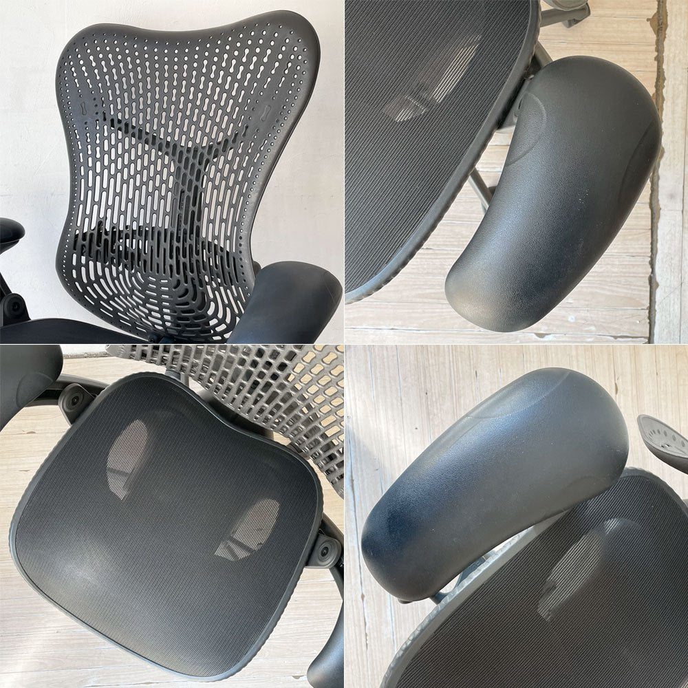 ハーマンミラー Herman Miller ミラチェア Mirra デスクチェア グラファイトベース グラファイトフレーム A ★