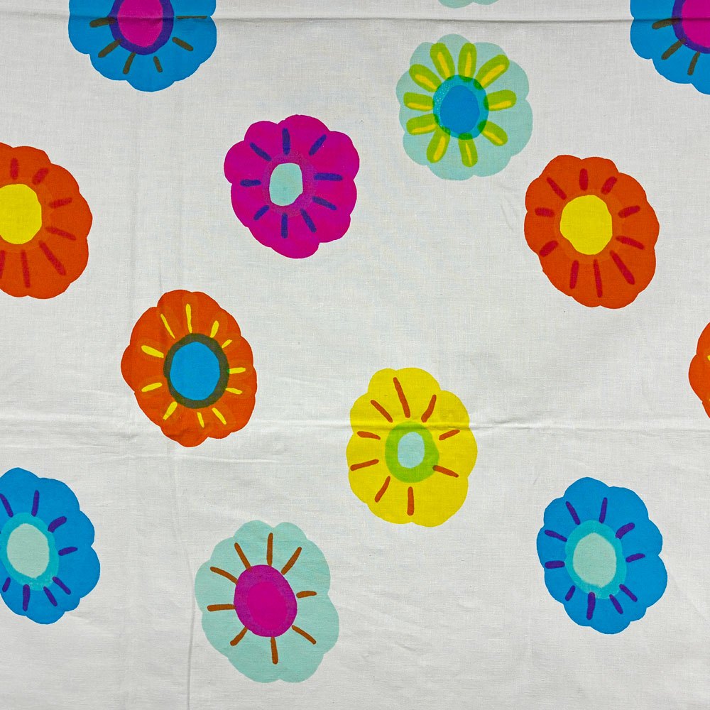マリメッコ marimekko Nekku 生地 ファブリック 脇坂克二 Katsuji Wakisaka フィンランドビンテージ 132×192cm ◎