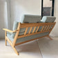 イバタインテリア Ibata interior メープルリッチ Maple Rich 3シーターソファ W178cm ヘッドレスト×2 飛騨家具 参考定価約43万円 ★