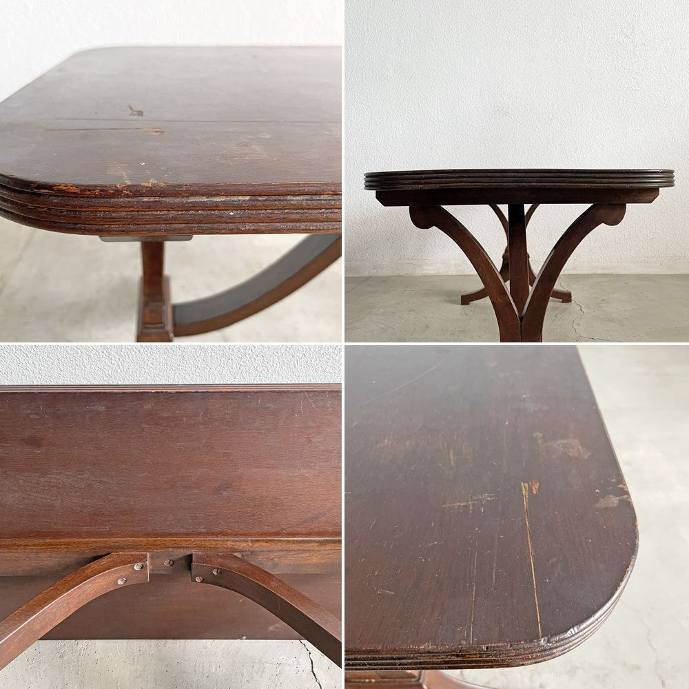 UKビンテージ Vintage オーク材 コーヒーテーブル ローテーブル W91.5cm エドワーディアン様式 英国アンティーク 〓