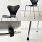 フリッツハンセン Fritz Hansen セブンチェア ダイニングチェア カラードアッシュ ブラック アルネ・ヤコブセン 北欧 デンマーク 定価75,680円 美品 A ●