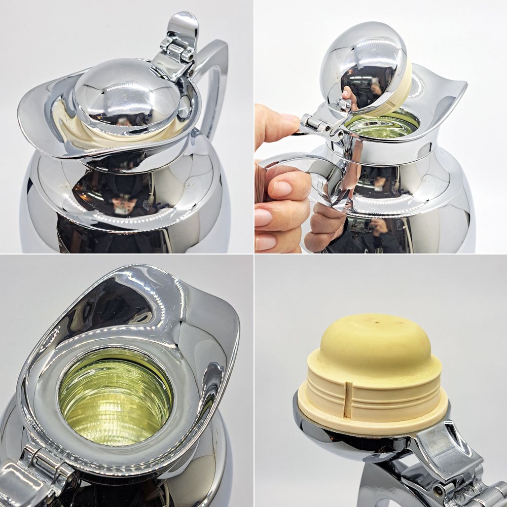 アルフィ alfi ジュエル Juwel 卓上用ポット ケトル 1L 真空二重構造 ステンレス シルバー ドイツ クロムミラー 定価￥33,000- ●
