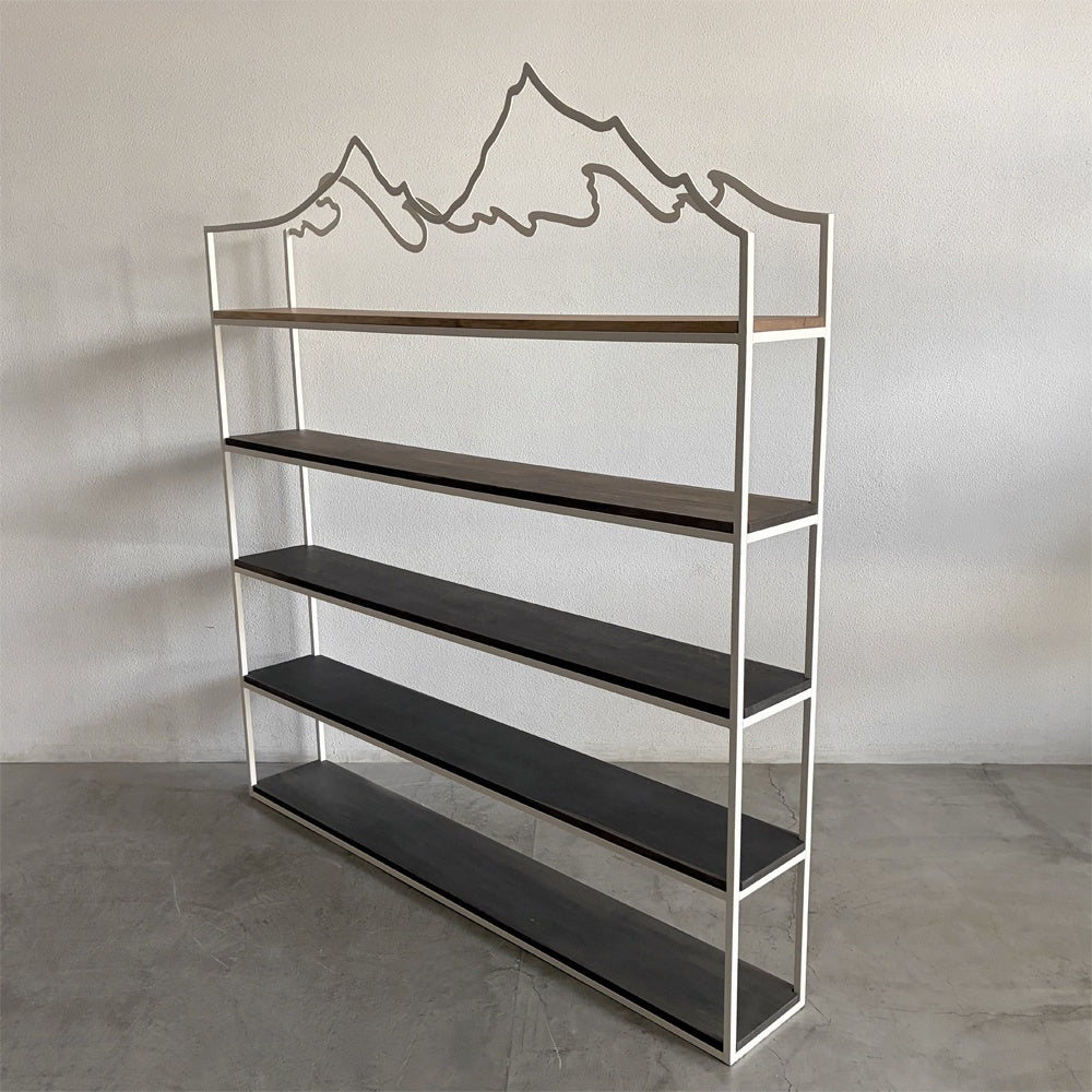 スタジオ・アペイロン STUDIO APEIRON リブレリア モンターニャ Libreria Montagna 江の島 ブックケース ENOSHIMA BOOKCASE イタリア ナチュラルモダン 飾り棚 オープンシェルフ オーク無垢材 5段 本棚 ディスプレイラック 定価約83万円 〓