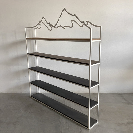 スタジオ・アペイロン STUDIO APEIRON リブレリア モンターニャ Libreria Montagna 江の島 ブックケース ENOSHIMA BOOKCASE イタリア ナチュラルモダン 飾り棚 オープンシェルフ オーク無垢材 5段 本棚 ディスプレイラック 定価約83万円 〓