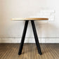 かなでもの KANADEMONO ザ・カフェテーブル THE CAFE TABLE Black Steel 4pin ラウンド Φ80cm リノリウム天板 Mauveカラー 定価￥57,300- ◎