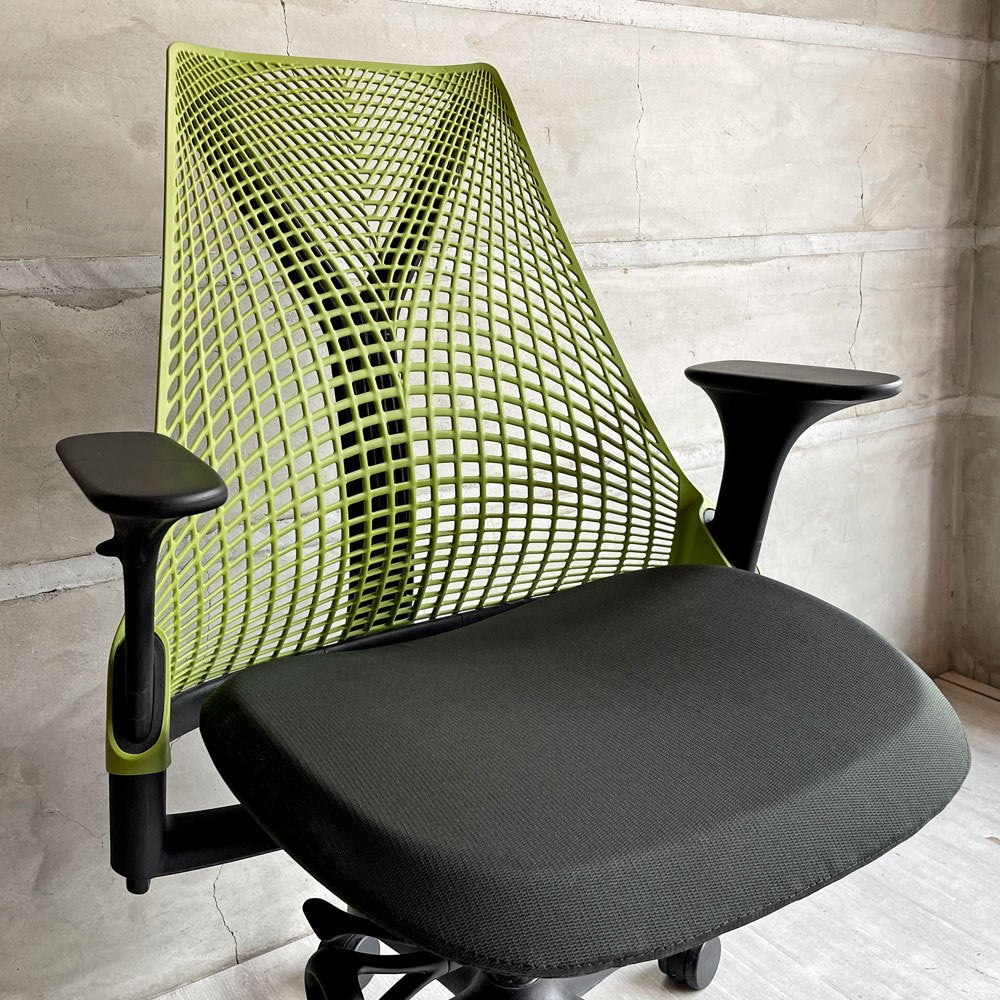 ハーマンミラー Hermanmiller セイルチェア SAYL CHAIR デスクチェア オフィスチェア アップルグリーン イヴ・ベアール♪