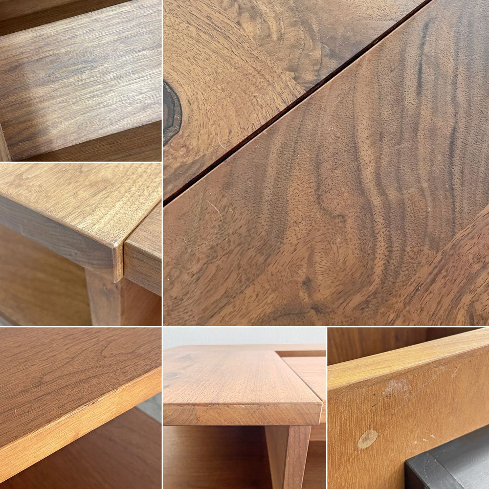 サンコー SUNKOH プロント PRONTO Living Table リビングテーブル ウォールナット無垢材 W120cm 長方形 森宣雄 カタログ定価￥123,000- 廃番 〓