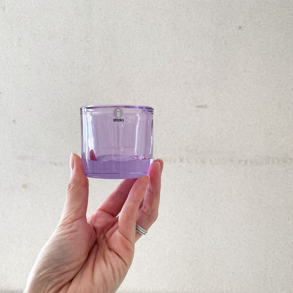 イッタラ iittala マリメッコ marimekko キビ kivi キャンドルホルダー ラベンダー 60mm 箱付 ヘイッキ・オルヴォラ フィンランド 廃番カラー ◎