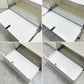USMハラー USM Haller モジュラーファニチャー キャビネット シェルフ 2列2段 ドロップダウンドア×2＋エクステンションシェルフ ×2 ピュアホワイト スイス ●
