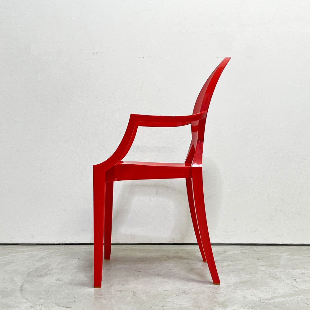 カルテル Kartell ルールーゴースト LouLou Ghost キッズチェア スタッキング アームチェア レッド フィリップ・スタルク 廃番 ●