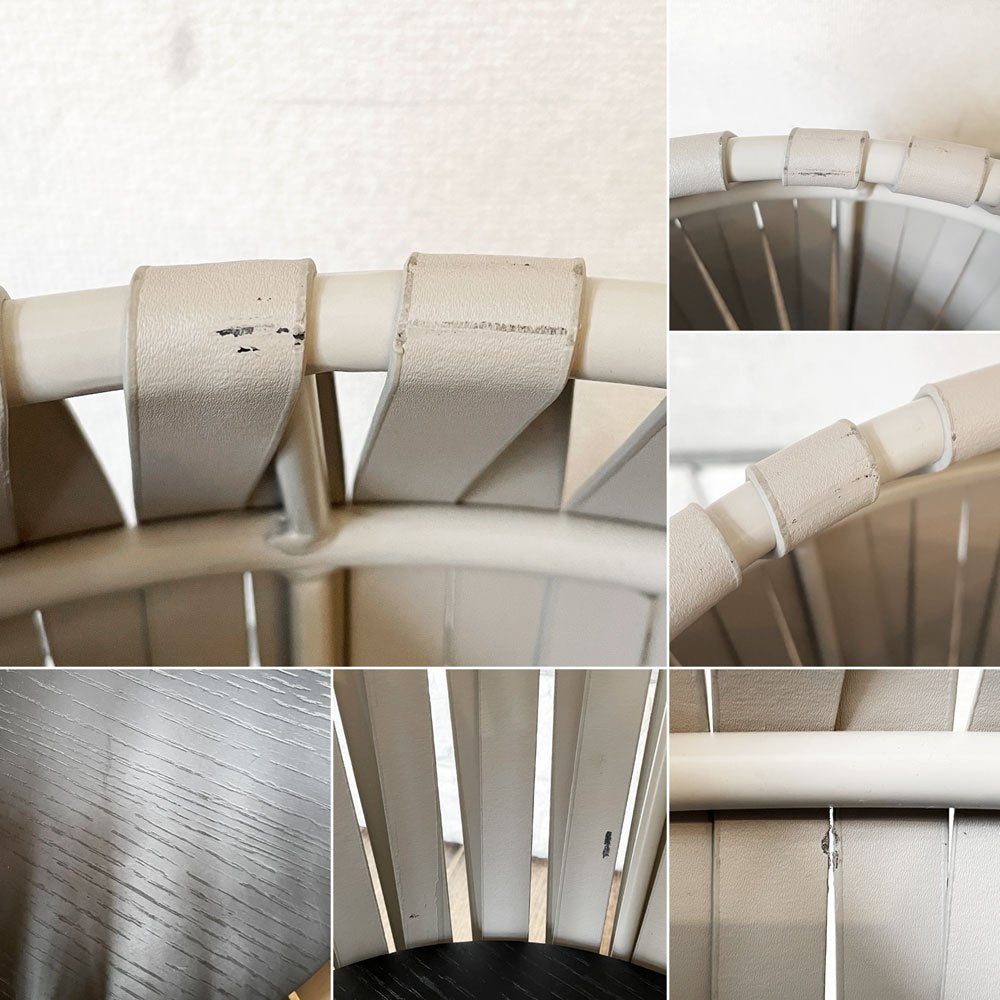 ボーコンセプト BoConcept バレンシア VALENCIA SIDE TABLE サイドテーブル 収納バスケット ボンデッドレザー グレー Φ41cm モートン・ゲオーセン 廃番 ◎