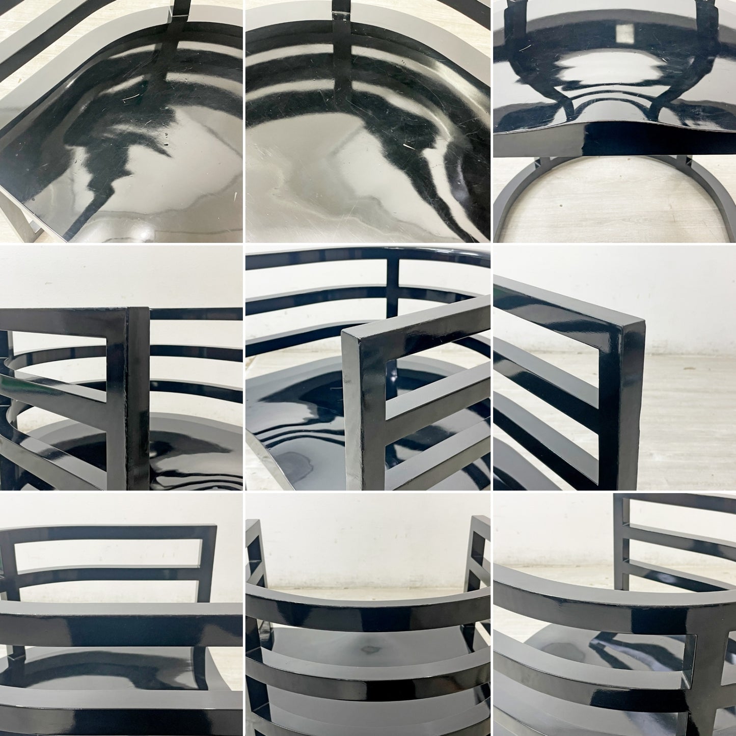 ノル Knoll アームチェア No.810 ブラック リチャード・マイヤー デザイン Richard Meier ●