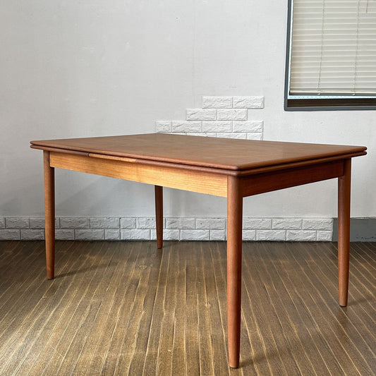 デンマークビンテージ Danish Vintage エクステンション EX ダイニングテーブル デ W139-192.5-246cm チーク材 伸長式 北欧家具 ◎