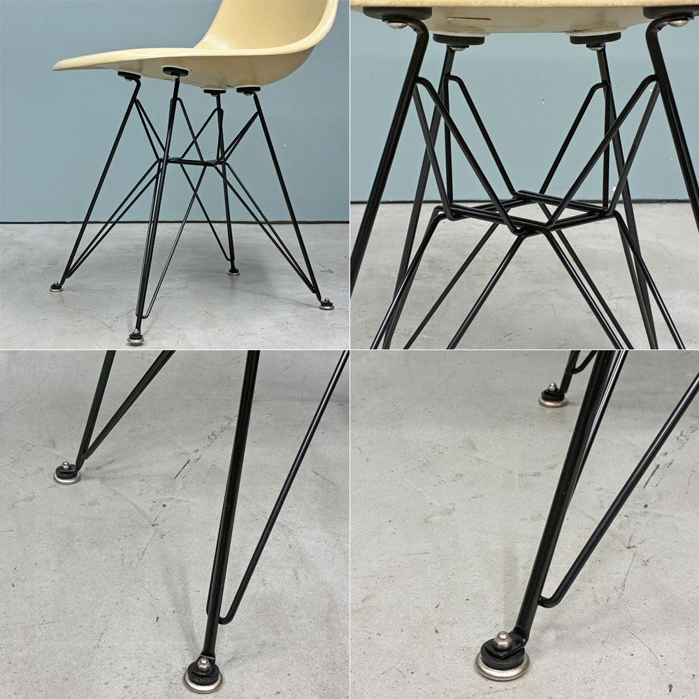 ハーマンミラー Herman Miller サイドシェルチェア セカンド 2nd ビンテージ FRP製 パーチメント エッフェルベース C&R イームズ ミッドセンチュリー ◎