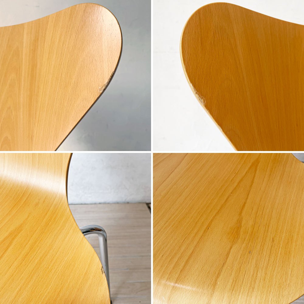 フリッツハンセン Fritz Hansen セブンチェア ビーチ材 ナチュラル アルネ・ヤコブセン 北欧家具 定価￥88,880- ★