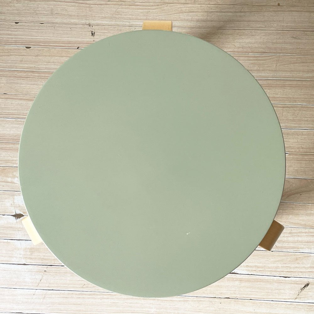 アルテック artek スツール60 Stool60 グリーンラッカー 3本脚 Lレッグ アルヴァ・アアルト スタッキング 北欧家具 定価￥46,200- ★