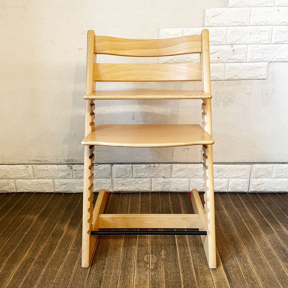 ストッケ STOKKE トリップトラップ TRIPP TRAPP ベビーチェア キッズチェア S/N3～ 延長グライダー付 ノルウェー 北欧家具 合計定価￥36,630- ◎