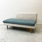 モモナチュラル Momo natural アルネ レイドバック ベンチ ARNE LAID-BACK BENCH ハーフバックベンチ HALF BACK BENCH アームレス リビングダイニングソファ 2P 2人掛け ベージュカラー ファブリック カバーリング  アルダー材 ●
