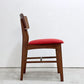 フランフラン Francfranc コムンチェア COMUN CHAIR ダイニングチェア アッシュ材 ファブリックシート レッドカラー 北欧スタイル 廃番 ●