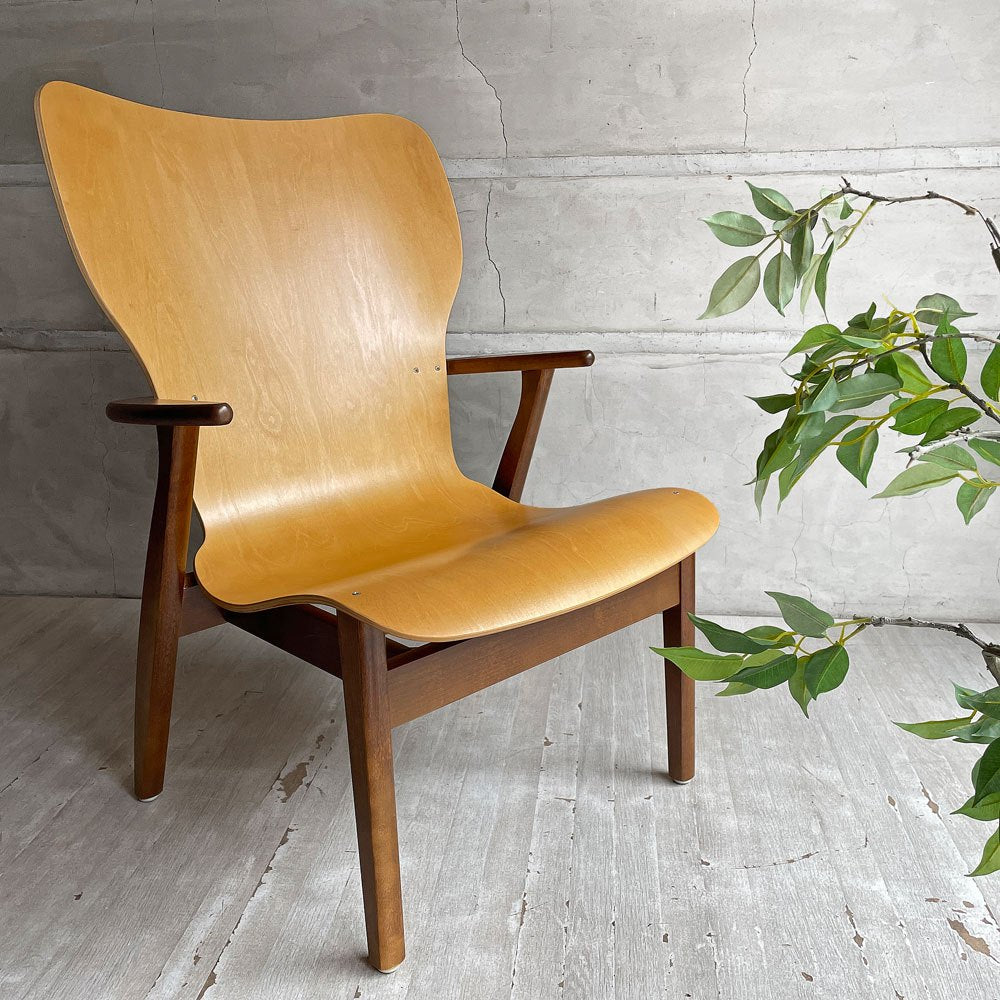アルテック artek ドムス ラウンジチェア Domu Lounge Chair アームチェア バーチ材 ハニー×ウォールナット スコープ SCOPE別注 希少カラー イルマリ・タピオヴァーラ 北欧 フィンランド ♪