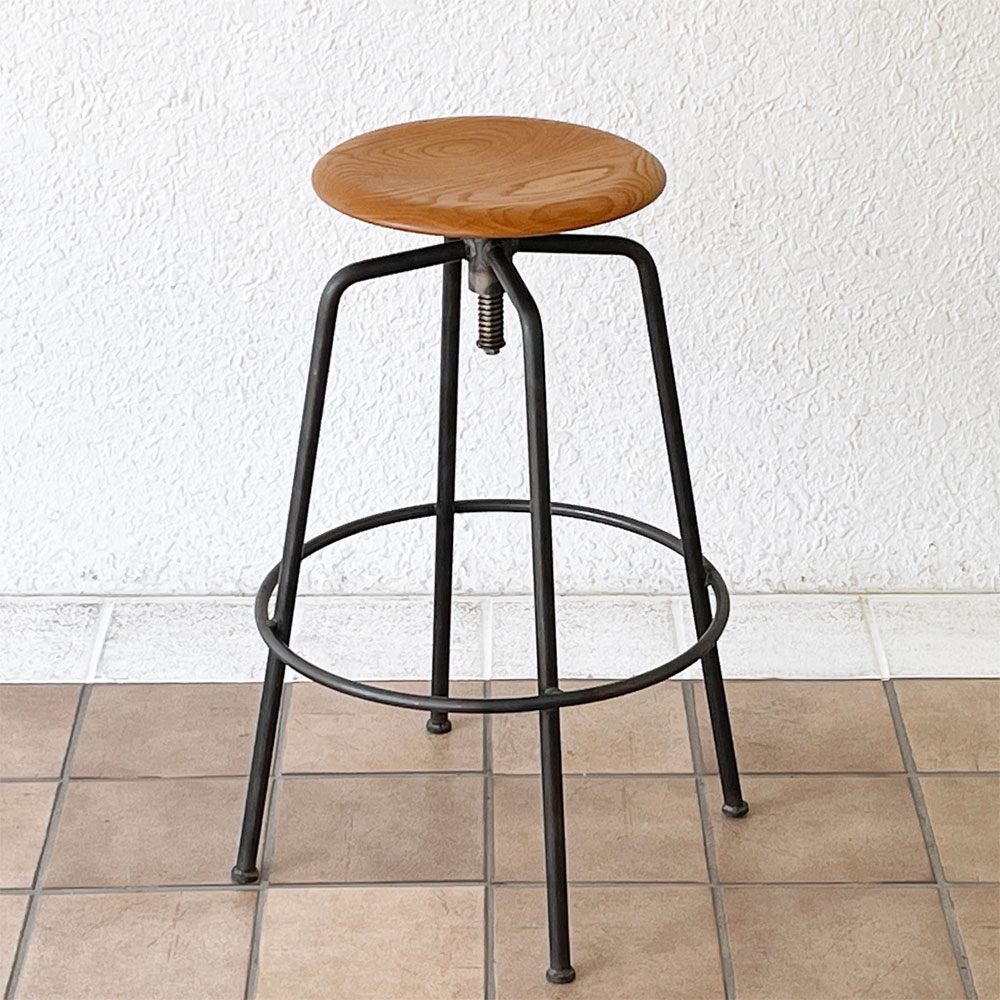 トラックファニチャー TRUCK FURNITURE スット SUTTO ハイスツール HIGH STOOL オーク無垢材シート 定価63800円 ◇