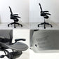 ハーマンミラー HermanMiller アーロンチェア ライト Bサイズ クラシックカーボンメッシュ ランバーサポート グラファイトベース アーム可動式 ●