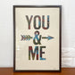 ア・トゥー・パイプ・プロブレム・レタープレス A TWO PIPE PROBLEM LETTERPRESS ポスター YOU & ME Lサイズ 額装品 ◎